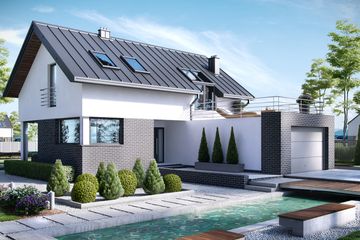  Projekt domu HomeKoncept-09 (KRX1009) - projekt domu parterowego z poddaszem - Zdjęcie 2