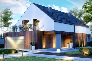  Projekt domu HomeKoncept-10 (KRX1010) - projekt domu parterowego z poddaszem - Zdjęcie 2