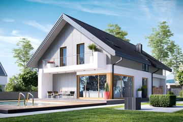  Projekt domu HomeKoncept-11 (KRX1011) - projekt domu parterowego z poddaszem - Zdjęcie 1