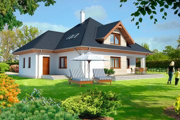  Projekt domu Ascot DCP201 (WOB1062) - projekt domu parterowego z poddaszem - Zdjęcie 2