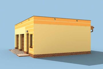  Projekt garażu G85a garaż dwustanowiskowy z pomieszczeniem gospodarczym (SLN1317) - projekt garażu parterowego - Zdjęcie 2