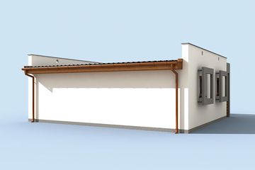  Projekt garażu G11a garaż dwustanowiskowy (SLN1319) - projekt garażu parterowego - Zdjęcie 2