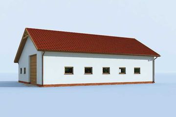  Projekt garażu G233 garaż trzystanowiskowy (SLN1322) - projekt garażu parterowego - Zdjęcie 2