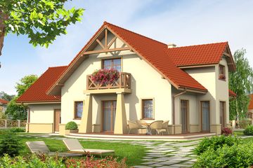  Projekt domu Karen G2 (WRC1861) - projekt domu parterowego z poddaszem - Zdjęcie 2