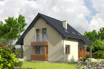  Projekt domu Robin (WRC1866) - projekt domu parterowego z poddaszem - Zdjęcie 2