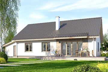  Projekt domu Gienia D (WRD1339) - projekt domu parterowego z poddaszem - Zdjęcie 2