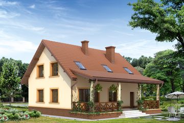  Projekt domu Arnika (BSA1580) - projekt domu parterowego z poddaszem - Zdjęcie 2