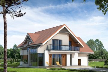  Projekt domu Jaspis 5 (BSA1585) - projekt domu parterowego z poddaszem - Zdjęcie 2
