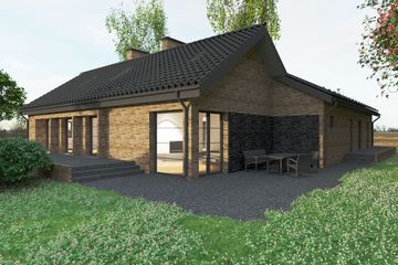  Projekt domu Kamp (WAF1001) - projekt domu parterowego - Zdjęcie 2