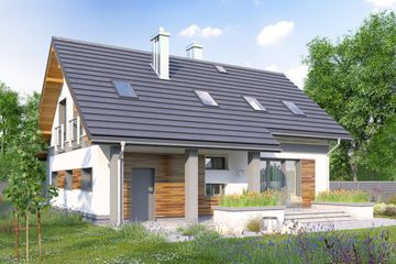  Projekt domu Skarbek Neo (1407) (KRD2563) - projekt domu parterowego z poddaszem - Zdjęcie 2
