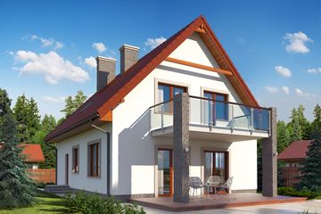  Projekt domu Sezamek (BSE1042) - projekt domu parterowego z poddaszem - Zdjęcie 2