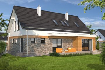  Projekt domu Santana LMP289 (WRB1491) - projekt domu parterowego z poddaszem - Zdjęcie 2