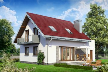  Projekt domu Zeta Karbo (1373) (KRD2527) - projekt domu parterowego z poddaszem - Zdjęcie 2