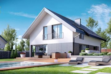  Projekt domu HomeKoncept-12 (KRX1012) - projekt domu parterowego z poddaszem - Zdjęcie 2