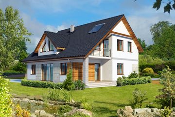  Projekt domu Dorset DCP199 (WOB1070) - projekt domu parterowego z poddaszem - Zdjęcie 2