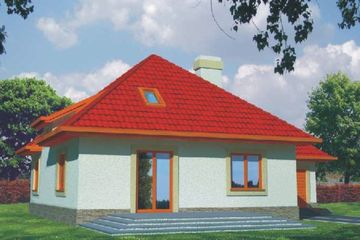  Projekt domu Irena wersja B z pojedynczym garażem (WRD1349) - projekt domu parterowego z poddaszem - Zdjęcie 2