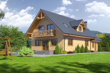  Projekt domu Świdowo dws (KRP1567) - projekt domu parterowego z poddaszem - Zdjęcie 2