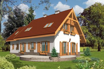  Projekt domu Iskierka G2 (WRC1764) - projekt domu parterowego z poddaszem - Zdjęcie 2