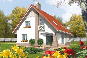  Projekt domu Jagienka G1 (WRC1766) - projekt domu parterowego z poddaszem - Zdjęcie 2