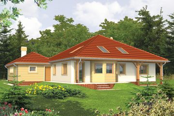  Projekt domu Kasandra G1 (WRC1768) - projekt domu parterowego z poddaszem - Zdjęcie 2