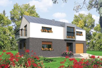  Projekt domu Klotka G1 (WRC1770) - projekt domu parterowego z poddaszem - Zdjęcie 2