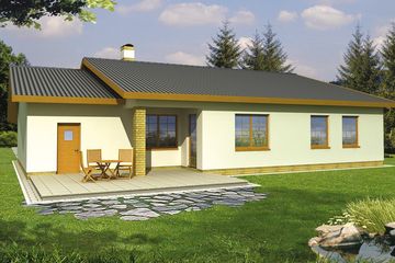  Projekt domu Irys B garaż poszerzony (WRD1356) - projekt domu parterowego - Zdjęcie 2