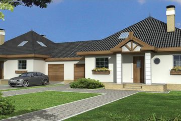  Projekt domu Magnolia B bliźniak (WRD1507) - projekt domu parterowego - Zdjęcie 2