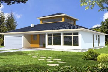  Projekt domu Aloes B 2-garaże (WRD1508) - projekt domu parterowego - Zdjęcie 2