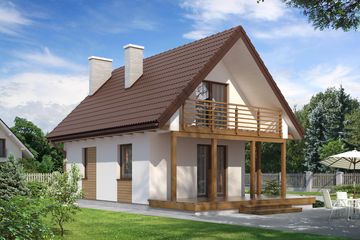  Projekt domu Poziomka 3 dr-T (BSA1699) - projekt domu parterowego z poddaszem - Zdjęcie 1