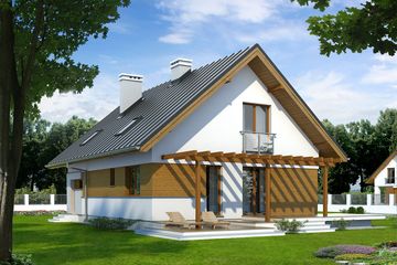  Projekt domu Leo (BSA1701) - projekt domu parterowego z poddaszem - Zdjęcie 2