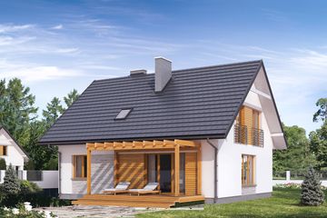  Projekt domu Indygo 4 (BSA1702) - projekt domu parterowego z poddaszem - Zdjęcie 2