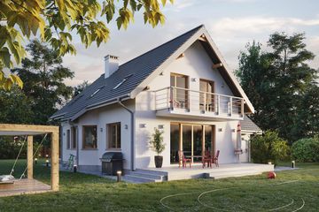  Projekt domu Tosia Mobil (1099) (KRD2037) - projekt domu parterowego z poddaszem - Zdjęcie 2