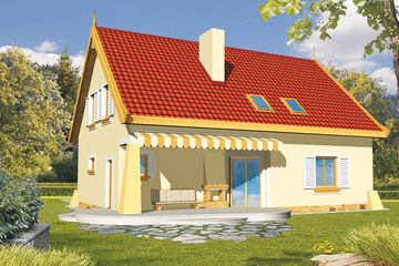  Projekt domu Tymianek paliwo stałe wersja A (WRD1578) - projekt domu parterowego z poddaszem - Zdjęcie 2