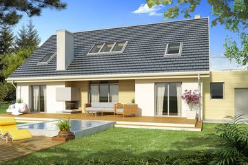  Projekt domu Krzyś C 2-garaże (WRD1376) - projekt domu parterowego z poddaszem - Zdjęcie 2