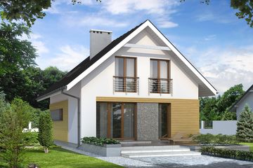  Projekt domu Lilia 3 (BSA1707) - projekt domu parterowego z poddaszem - Zdjęcie 2