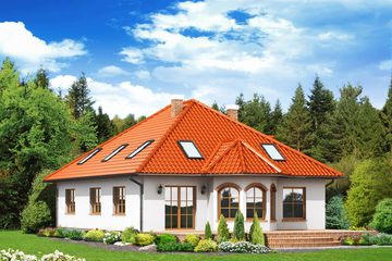 Projekt domu Zarzecze (KRP1207) - projekt domu parterowego z poddaszem - Zdjęcie 2