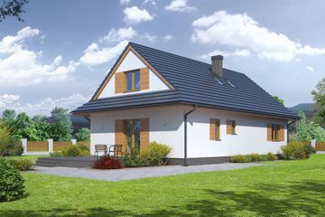  Projekt domu Wójcin (KRP1569) - projekt domu parterowego z poddaszem - Zdjęcie 2