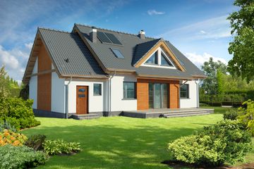  Projekt domu Wenecja II DCP42d (WOB1522) - projekt domu parterowego z poddaszem - Zdjęcie 2