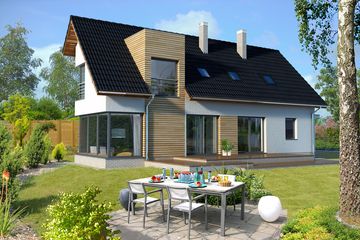 Projekt domu Osborne DCP307 - parterowy z poddaszem dom o powierzchni 146,22 m², dach dwuspadowy - ujęcie 2