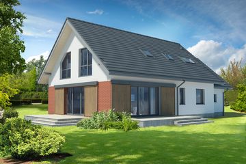 Projekt domu Sanremo DCP309 - parterowy z poddaszem dom o powierzchni 155,84 m², dach dwuspadowy - ujęcie 2