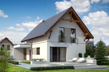  Projekt domu Zeo 3 (BSA1691) - projekt domu parterowego z poddaszem - Zdjęcie 2