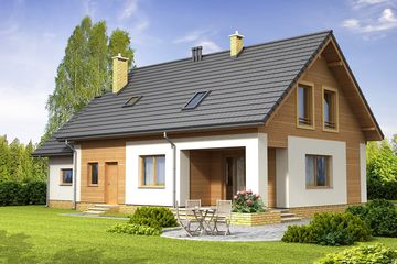  Projekt domu Kardamon G1 (WOF1045) - projekt domu parterowego z poddaszem - Zdjęcie 2