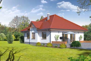  Projekt domu Antonin (KRP1177) - projekt domu parterowego - Zdjęcie 2