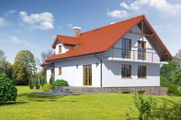  Projekt domu Osina 7p (KRP1181) - projekt domu parterowego z poddaszem - Zdjęcie 2