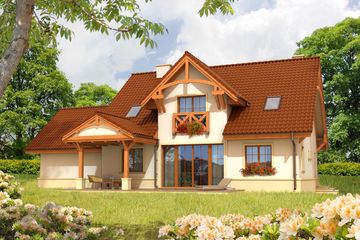  Projekt domu Krzysiek G2 (WRC1772) - projekt domu parterowego z poddaszem - Zdjęcie 2