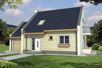  Projekt domu Jeżynka B garaż (WRD1370) - projekt domu parterowego z poddaszem - Zdjęcie 2