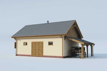  Projekt stajni S2 stajnia dla koni - 2 boksy (SLN1731) - projekt stajni parterowego - Zdjęcie 2