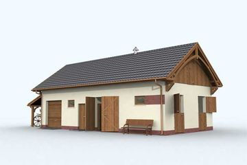  Projekt stajni S5 stajnia dla koni - 2 boksy (SLN1735) - projekt stajni parterowego - Zdjęcie 2