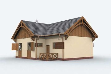  Projekt stajni S8 stajnia dla koni - 4 boksy (SLN1737) - projekt stajni parterowego - Zdjęcie 2