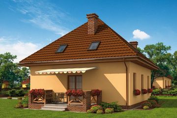  Projekt domu Madera (SLN1740) - projekt domu parterowego z poddaszem - Zdjęcie 2